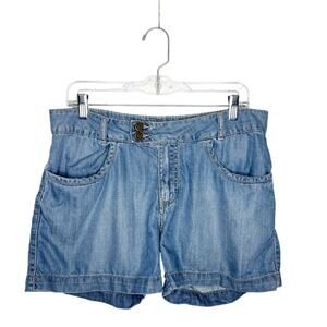 RADCLIFFE LONDON / blue denim chambray lightweight shorts / 10